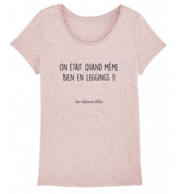 T-Shirt mit Rundhalsausschnitt Leggings-Heather pink