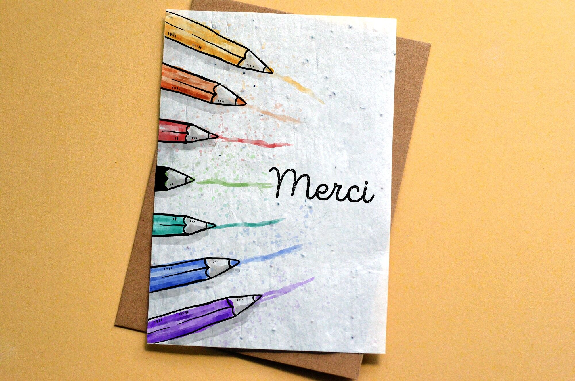 Plantable card Thank you school - Pencils