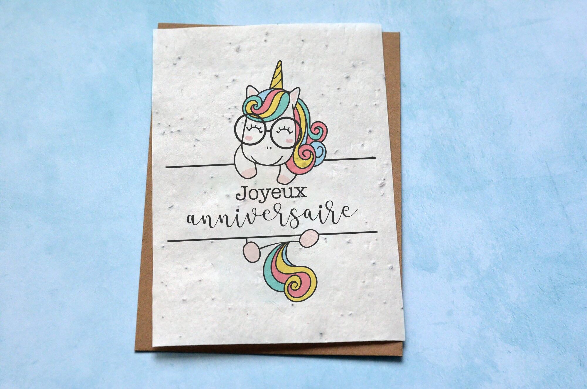 Plantable card Happy Birthday Unicorn