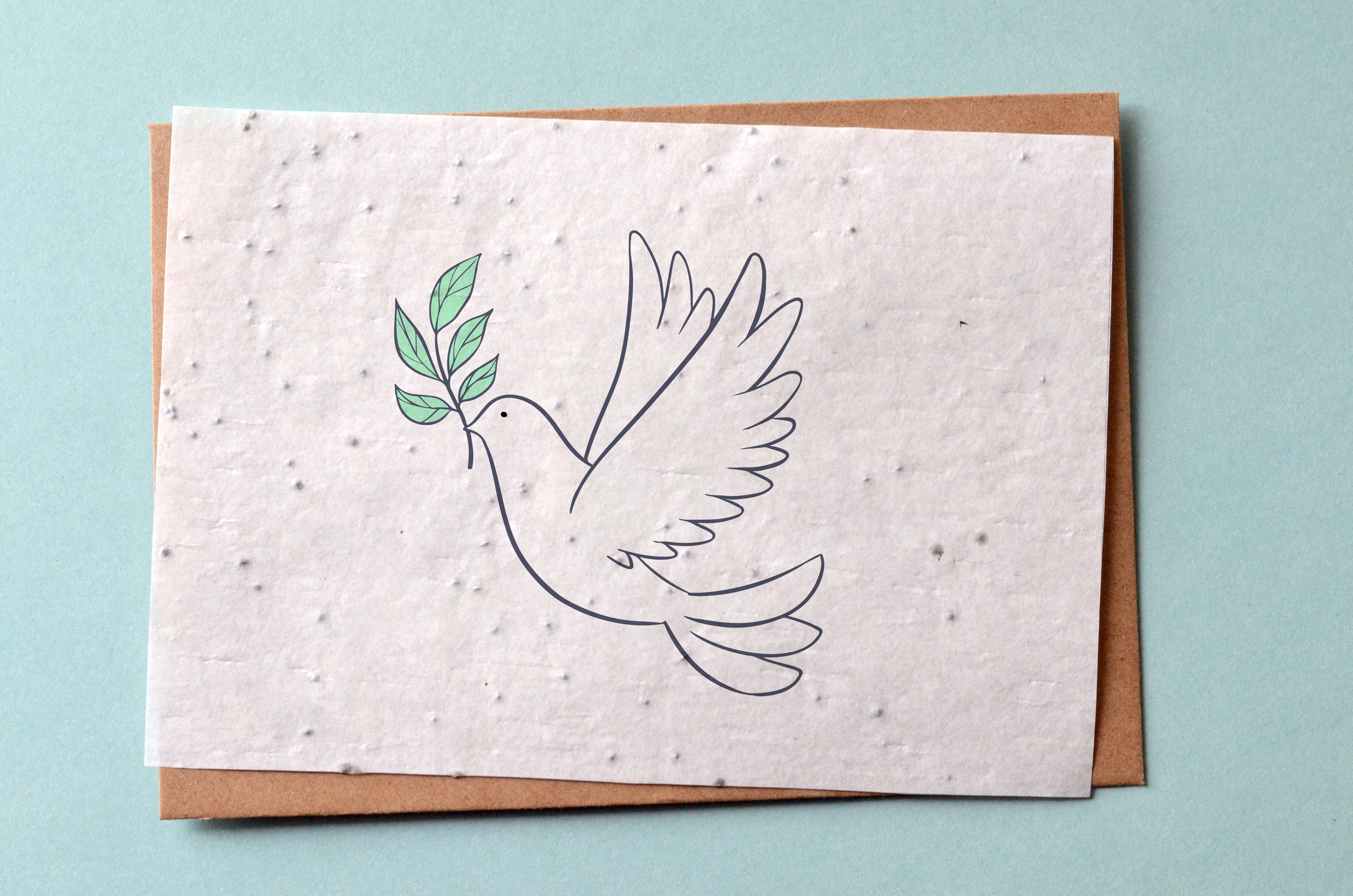 Plantable Dove Card - Seeded Baptism Card