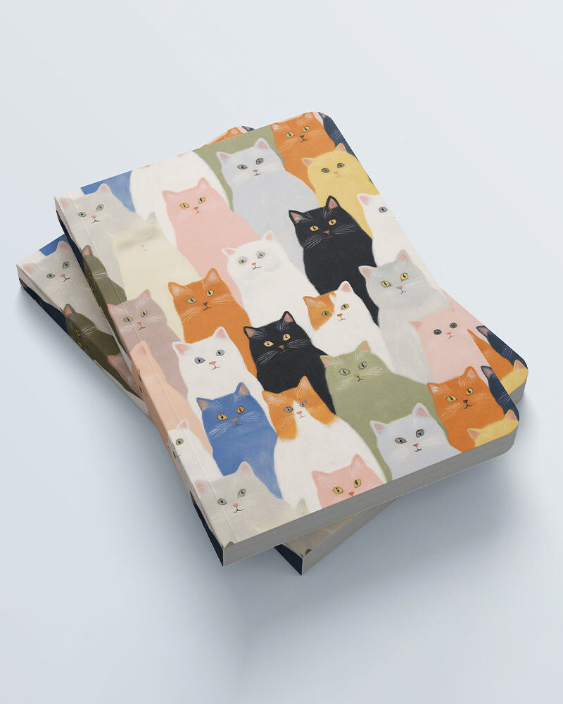 Großes Notizbuch Katzen