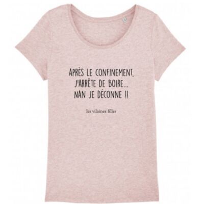 Round neck t-shirt After confinement-Heather pink