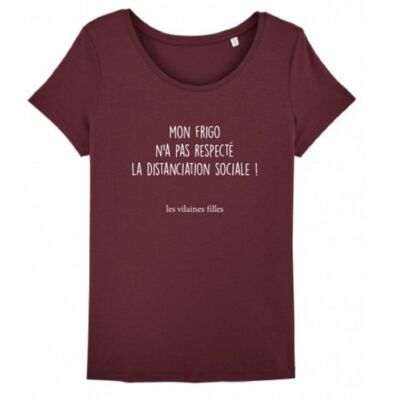 Round neck T-shirt Mon frigo-Bordeaux