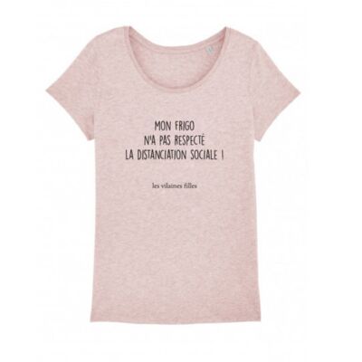 My fridge round neck t-shirt-Heather pink