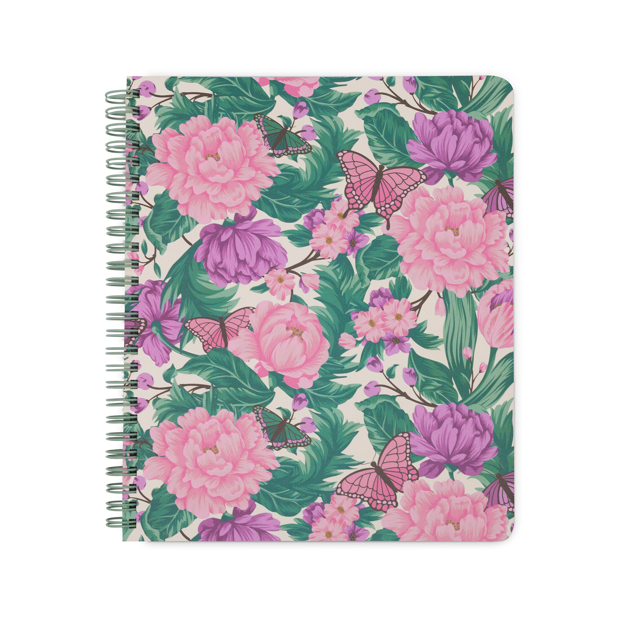 Medium Spiral Notebook, The Secret Garden - Floral
