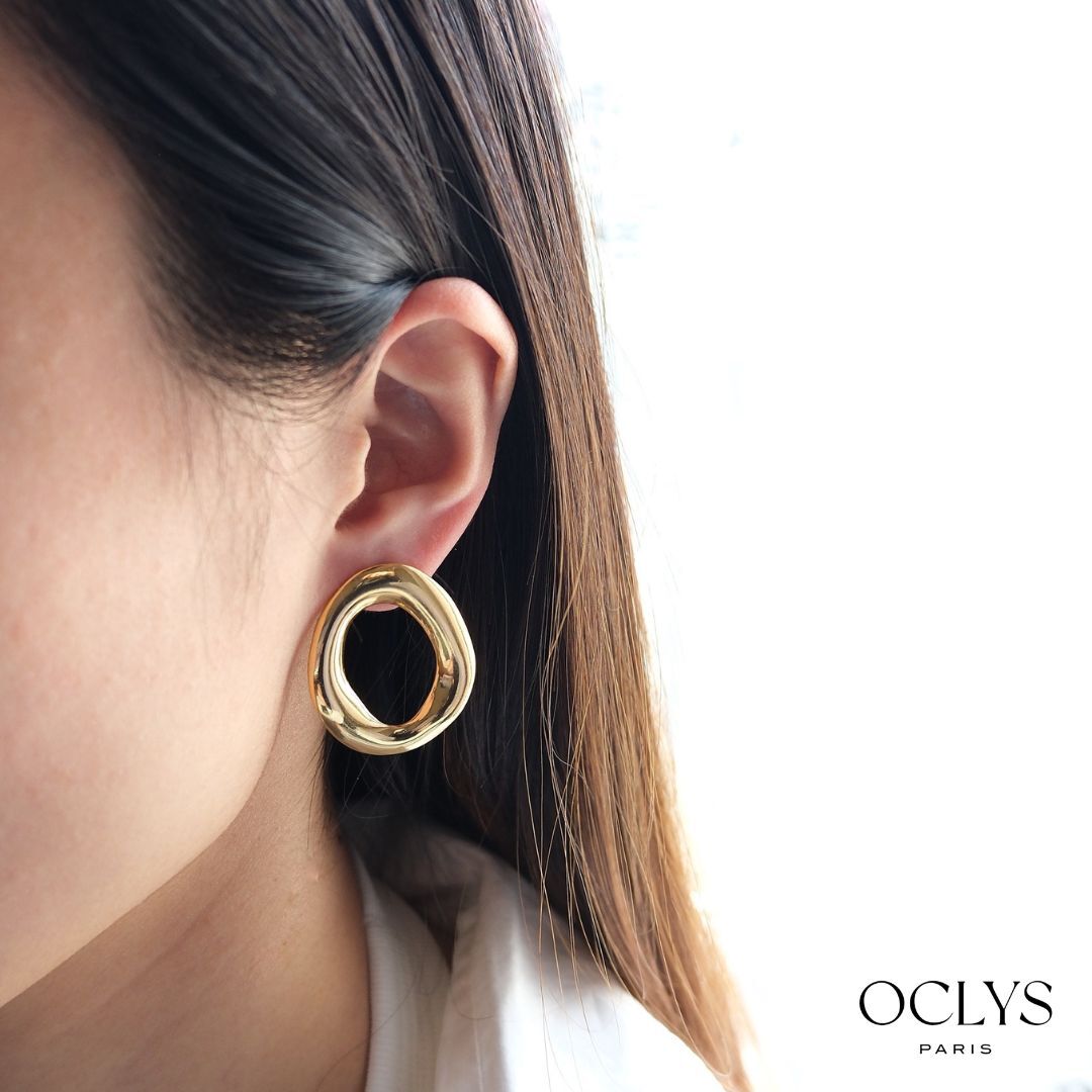 Boucles d'oreilles rondes acier inoxydable Xina