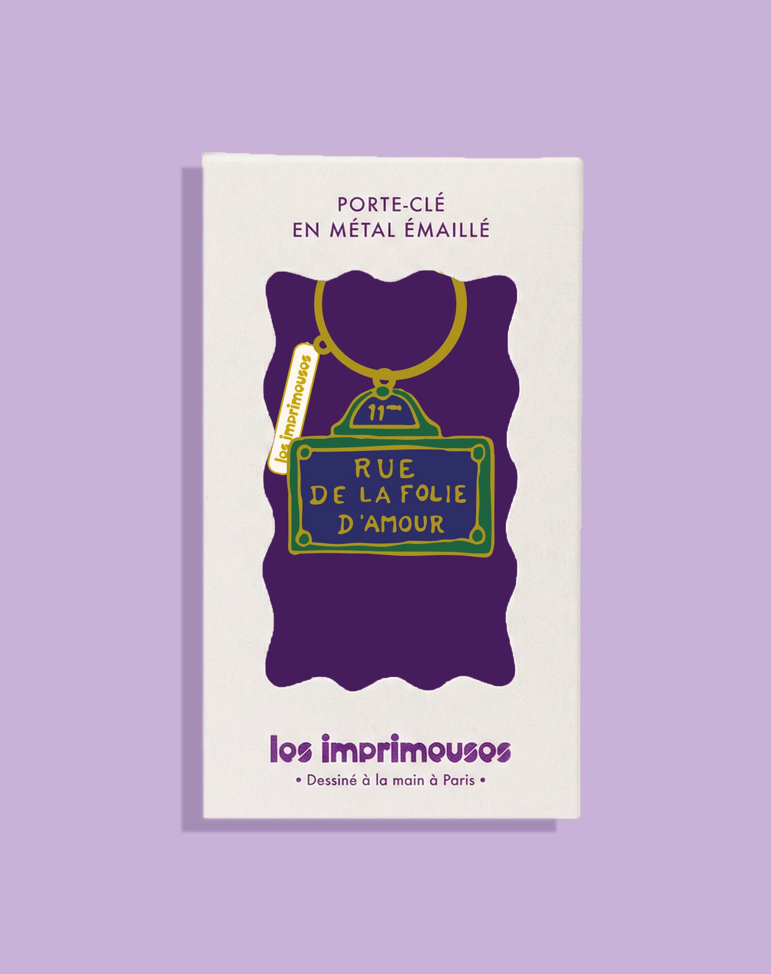 Keyring Street Sign - Rue de la Folie d’Amour