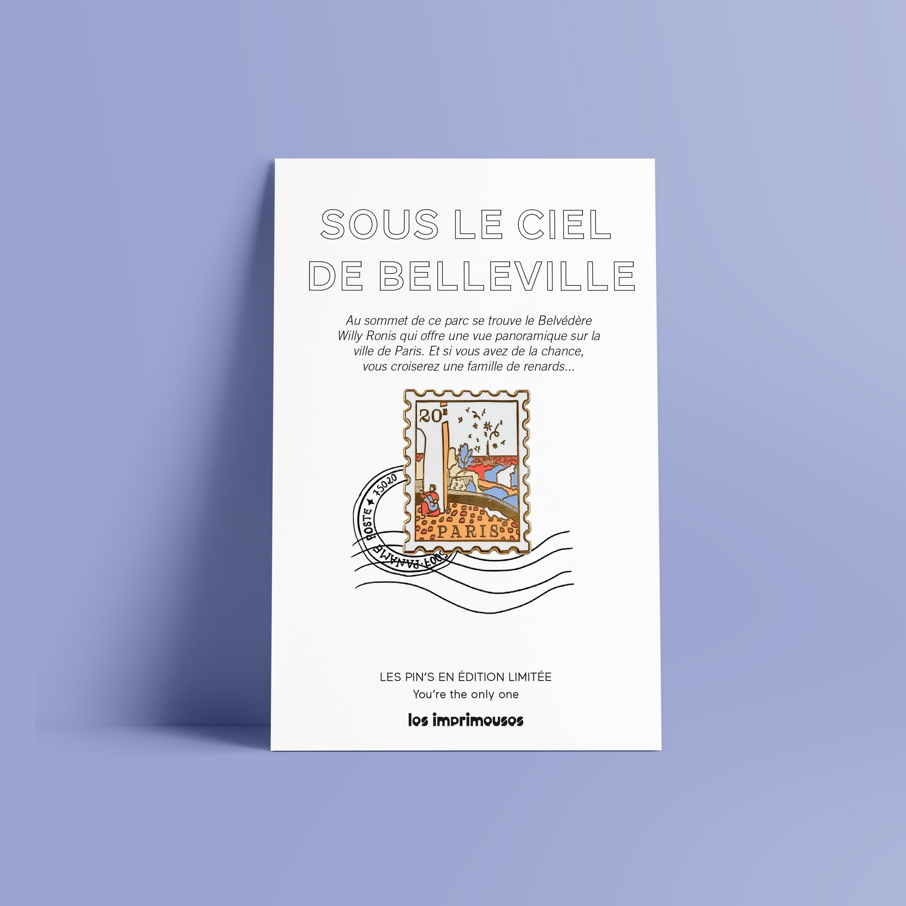 Pin's Stamp Paris 20th - Under the Belleville Sky