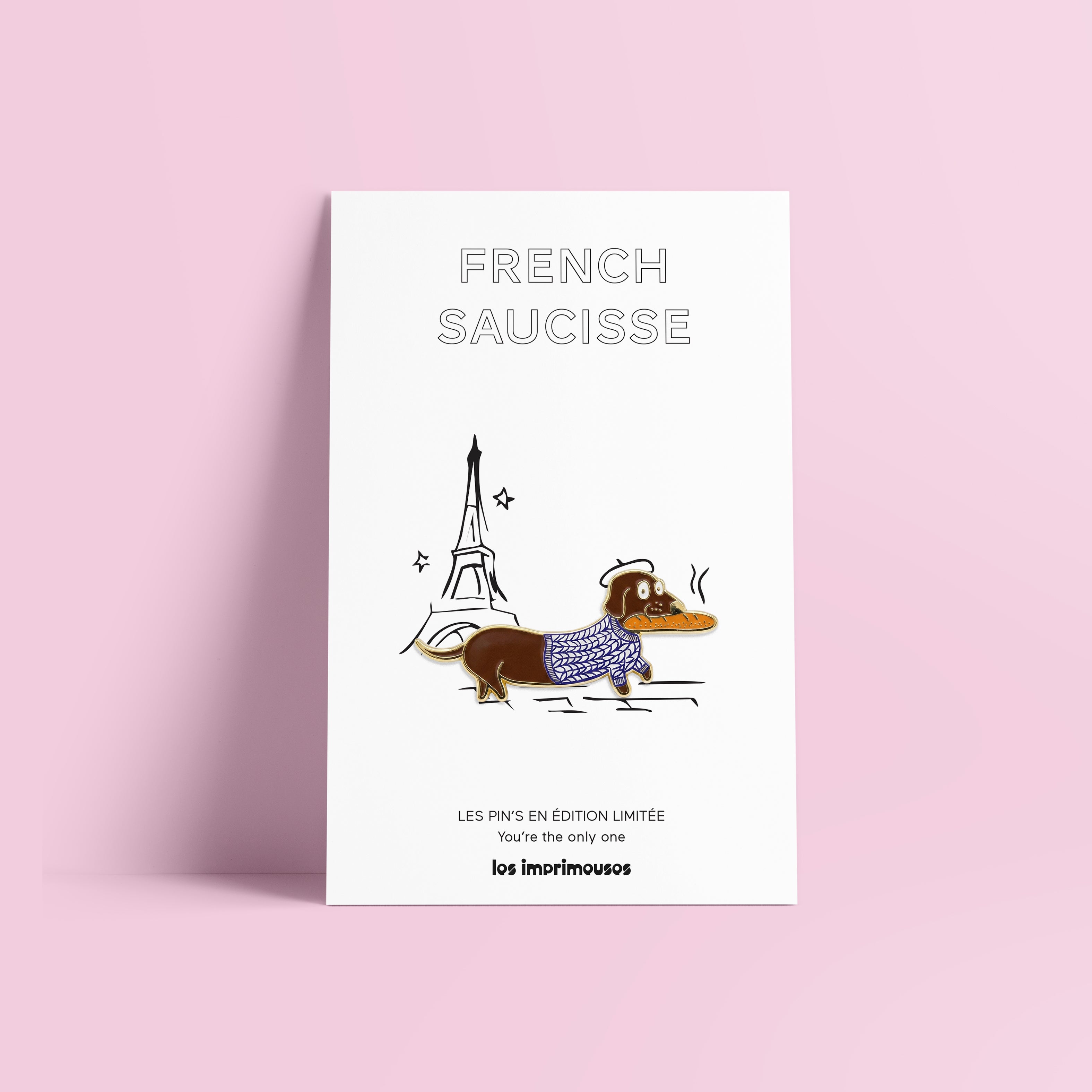 French Sausage Pin - Parisian Dachshund