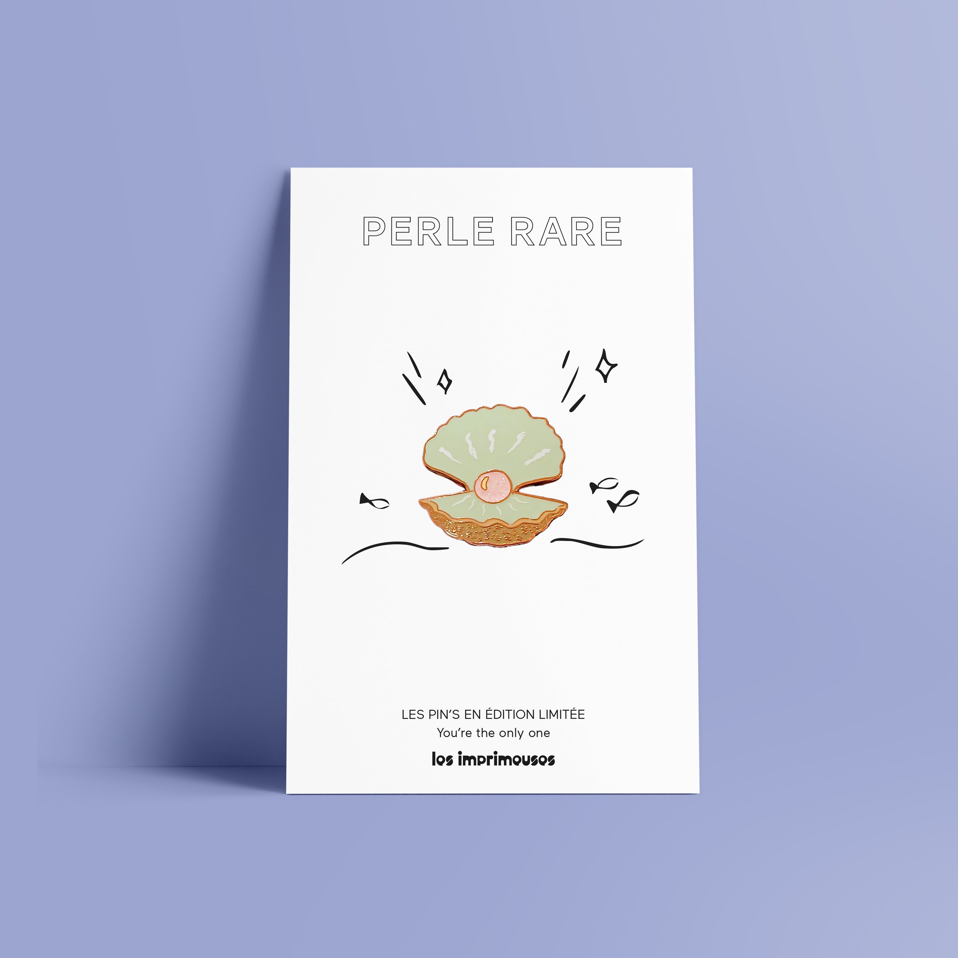 Rare Pearl Pin - Scallop shell with pearl