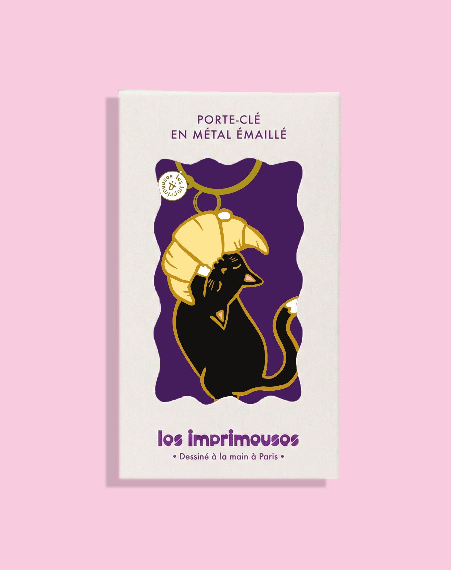 Cat & Croissant Keychain Paris