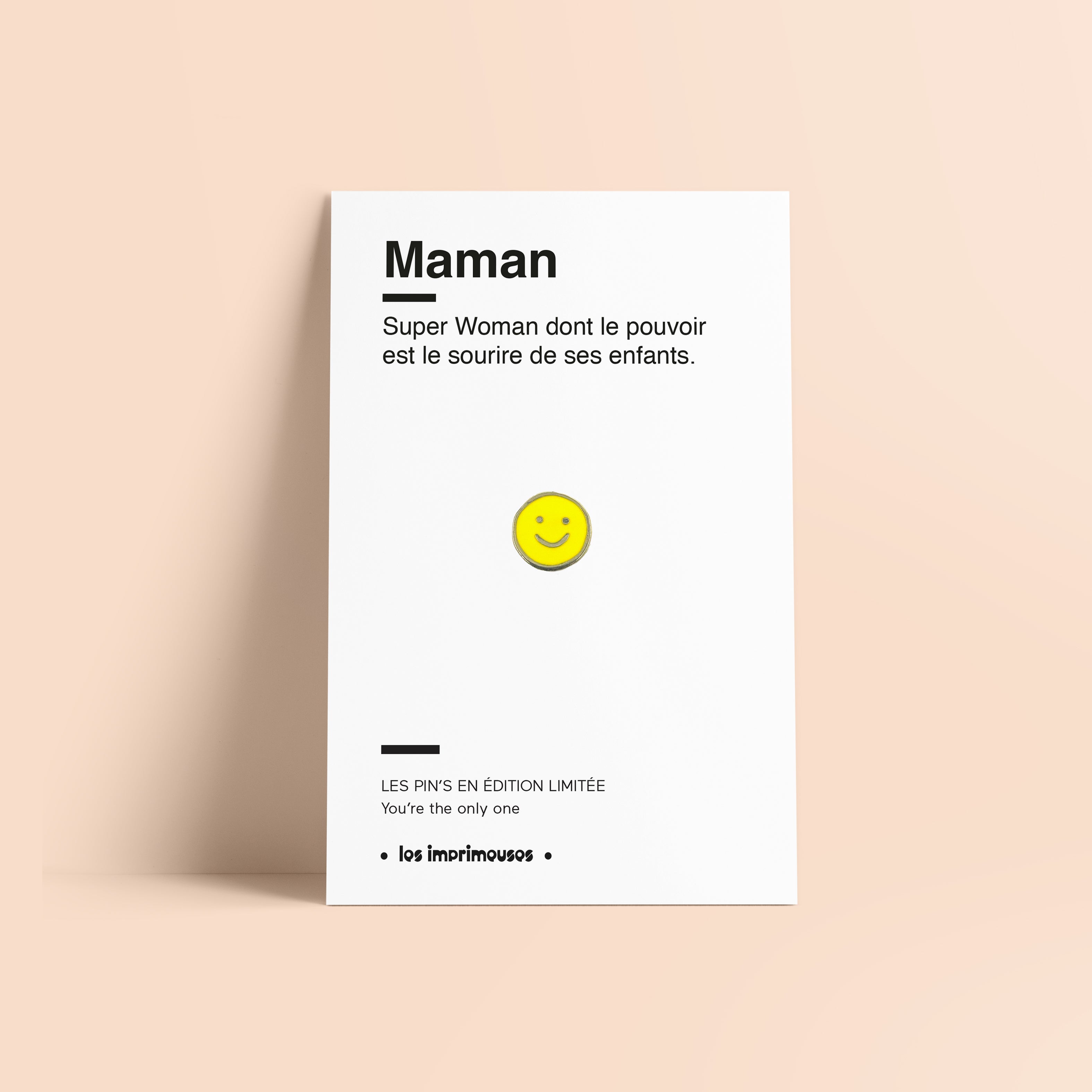 Smiley face pin - Mom (Mother's Day)