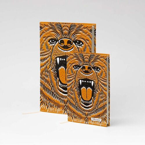 ANGRY BEAR Tyvek® Notizbuch / Notebook A6