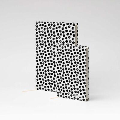 BLACK DOTS Tyvek® Notizbuch / Notebook A6