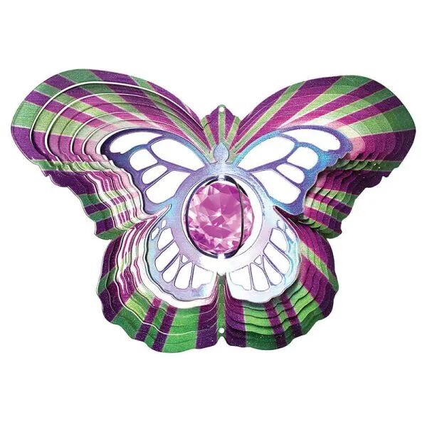 Wind Spinner, Spin Art, Butterfly Crystal, 12CRYBFY300, Ø 30cm