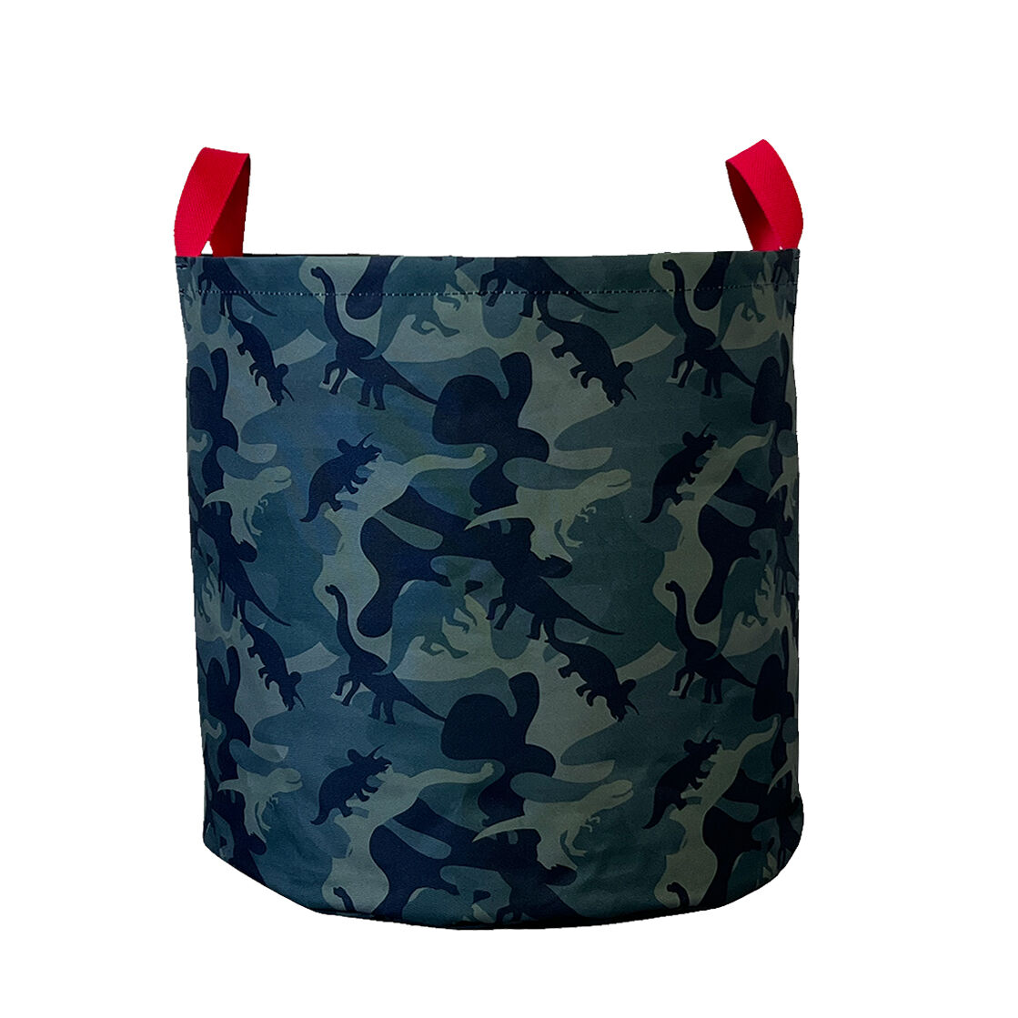 THE TOY Bin Kids Large Toy Container – 50 (d) x 45 (h) x45 (w) Dino Camo Storage Basket & Laundry with Handles