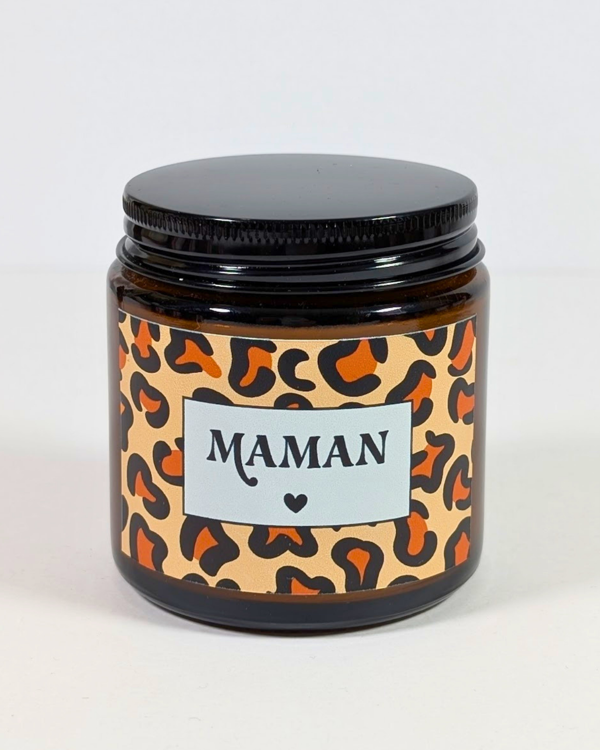 Leopard print candle "Mom ♡" | Scented candle - gift idea for mom - Mother's Day gift