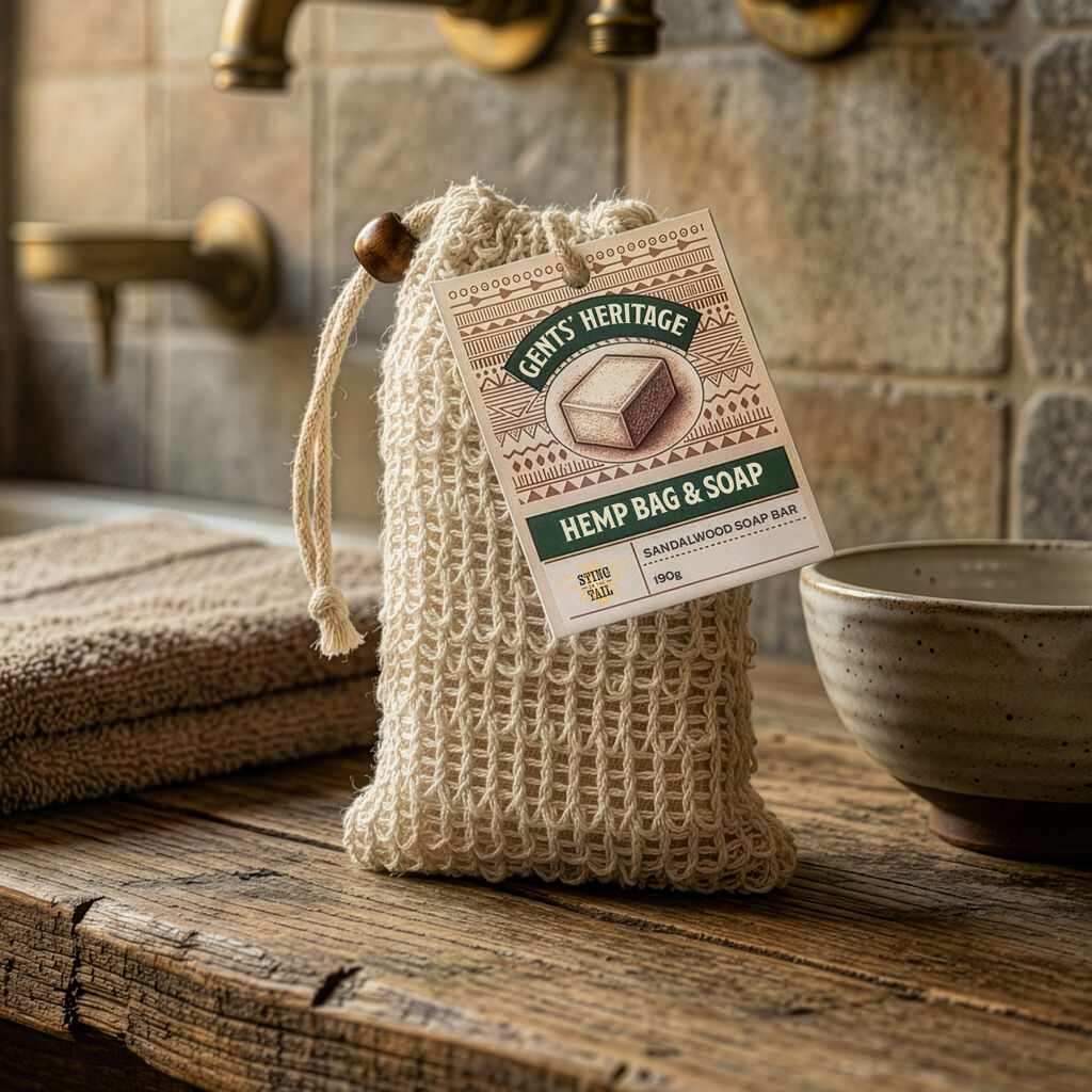 Gents' Heritage - Hemp Bag & Sandalwood Soap 190g