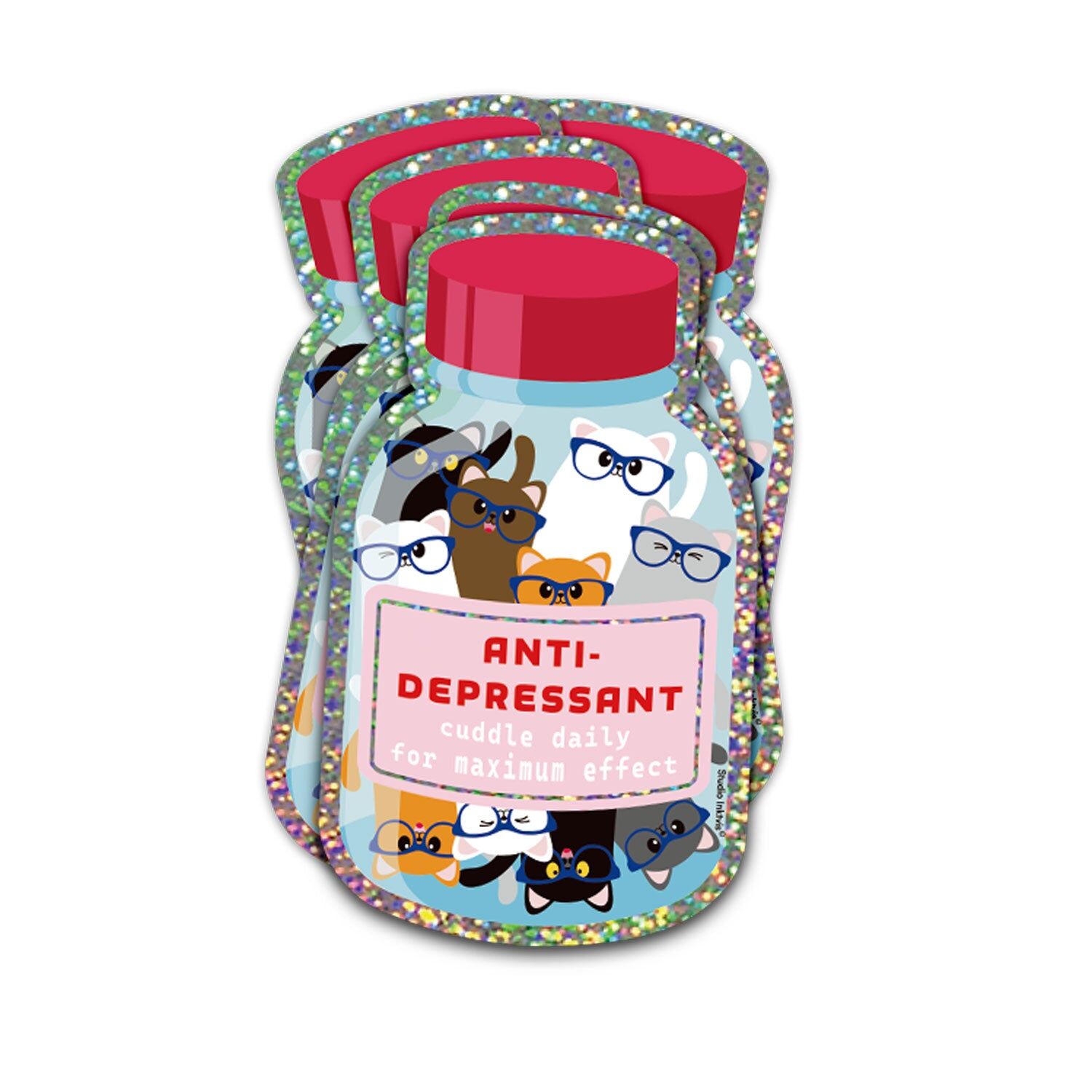 Adesivo glitterato antidepressivo – coccola ogni giorno per il massimo effetto met katten