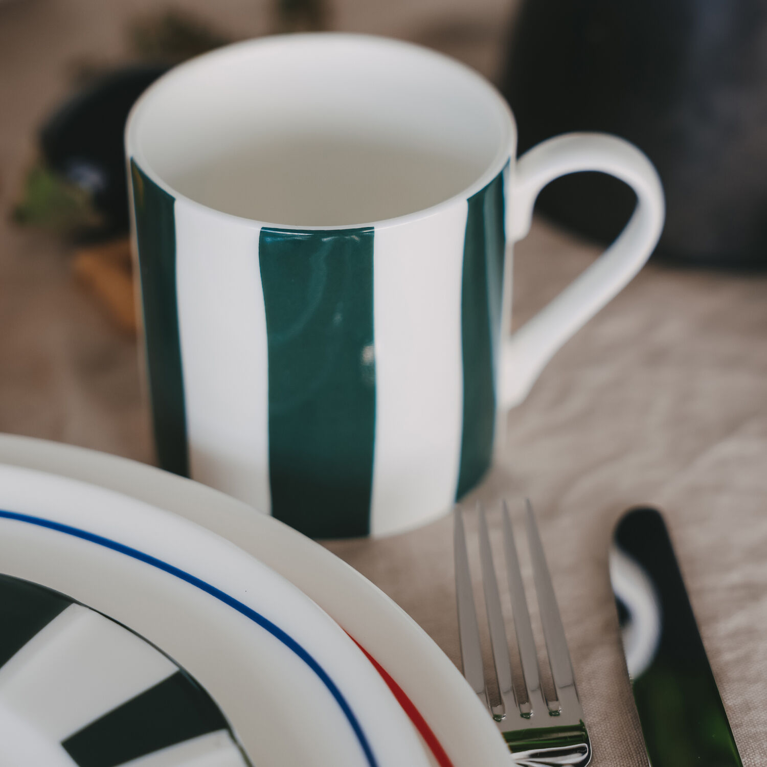 Green striped cup (PU = 4 pcs.) ) 