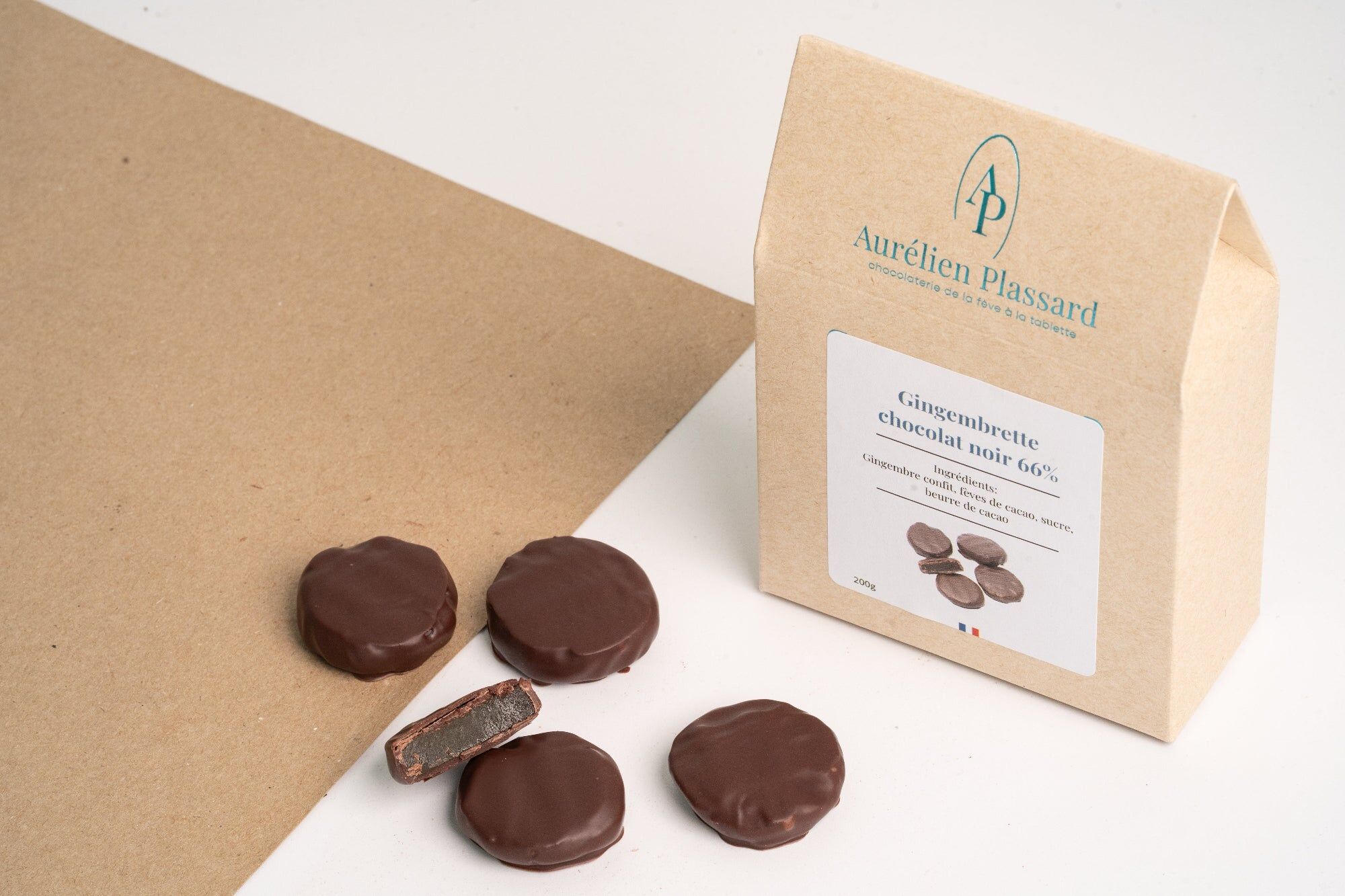 Dark chocolate gingers, 66% cocoa