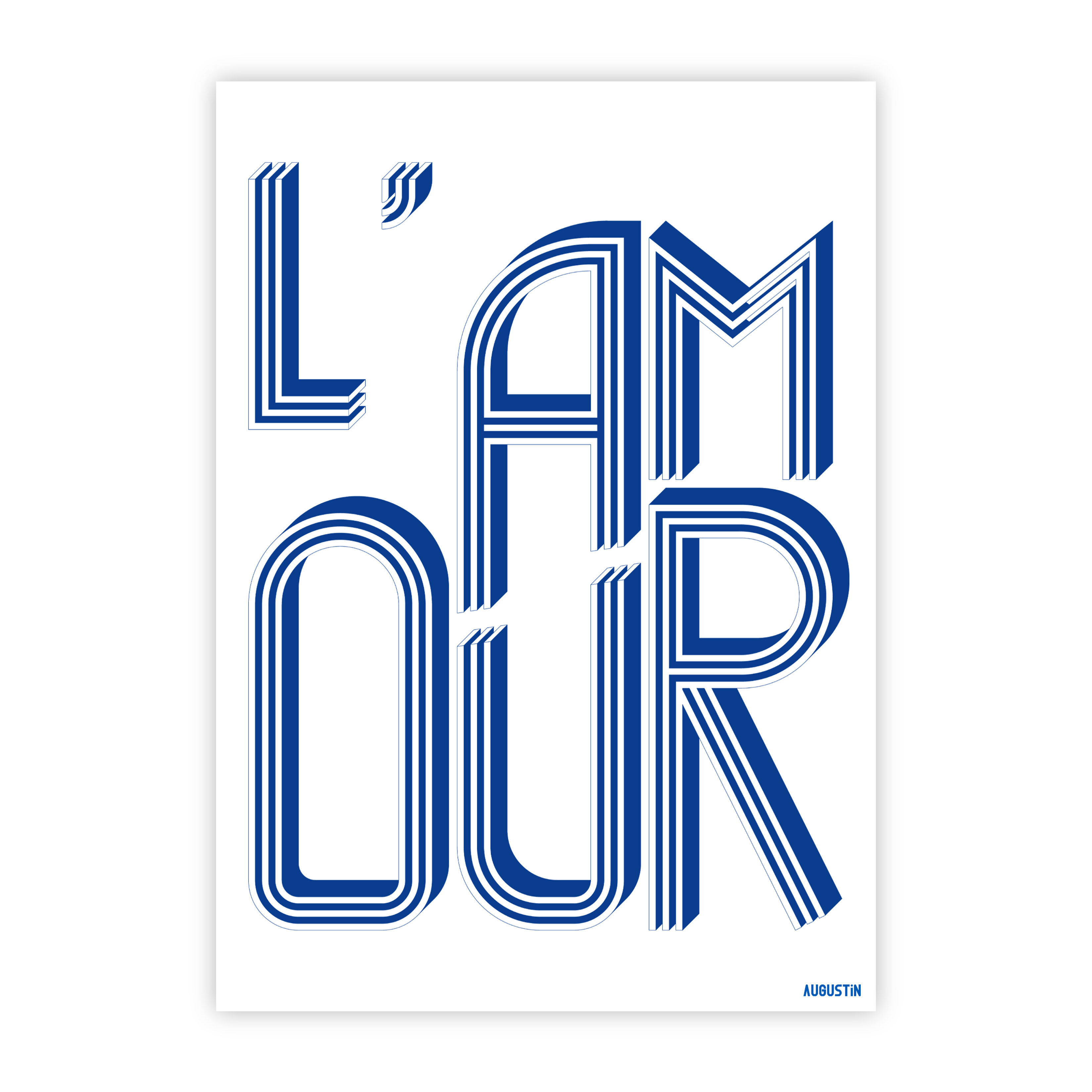 Blue Love - Postcard