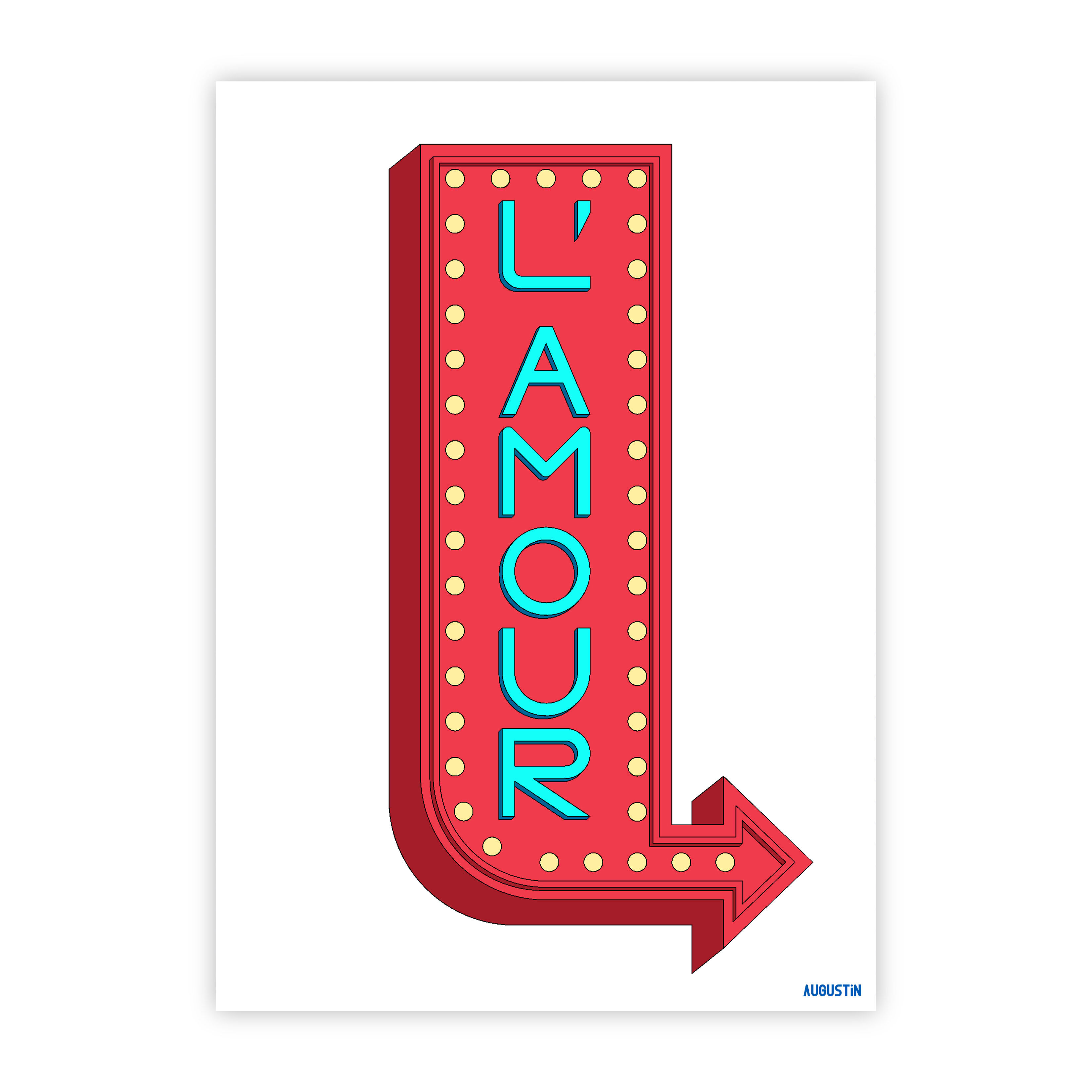 Red Love - Postcard