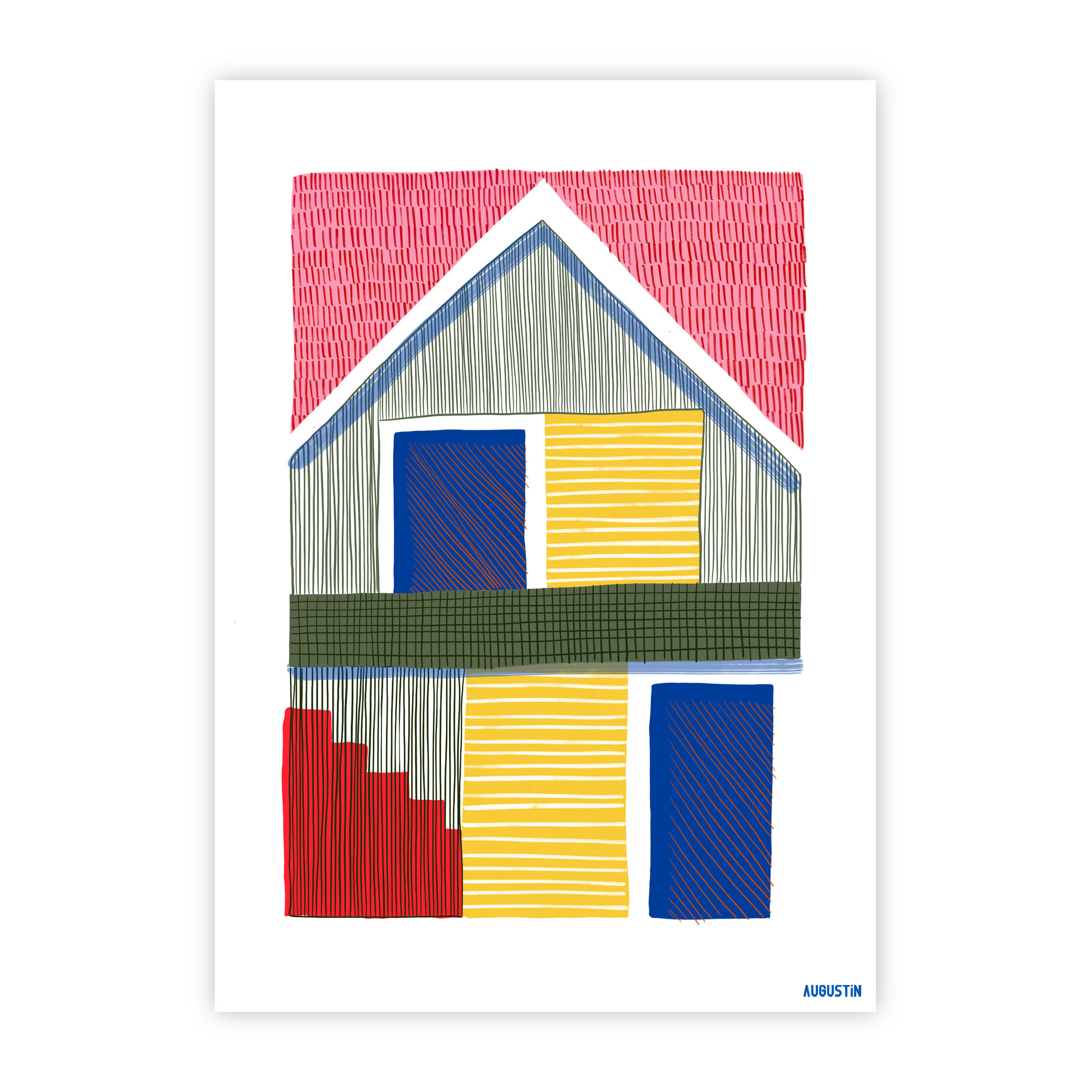 The house - postcard