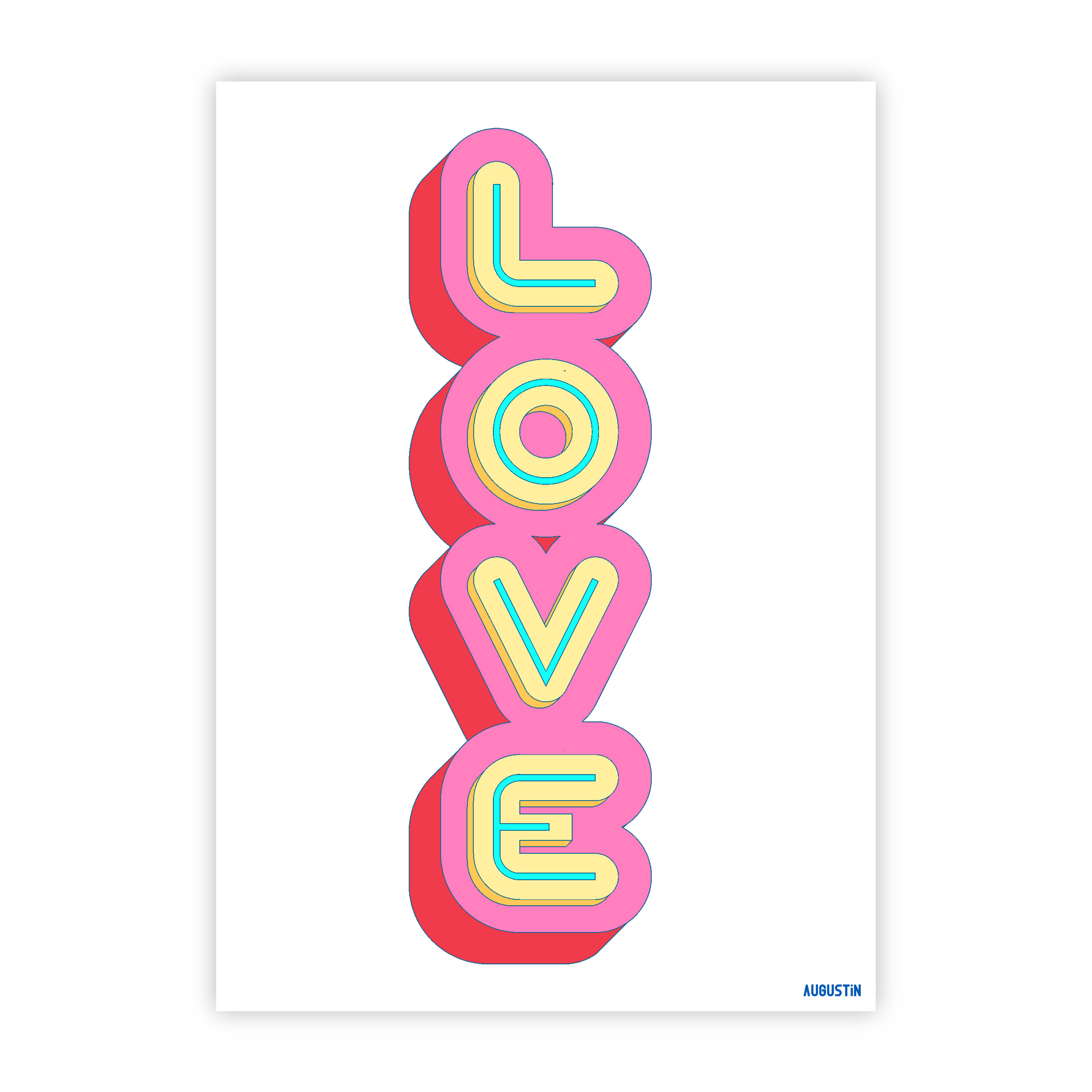 Love rose - postcard