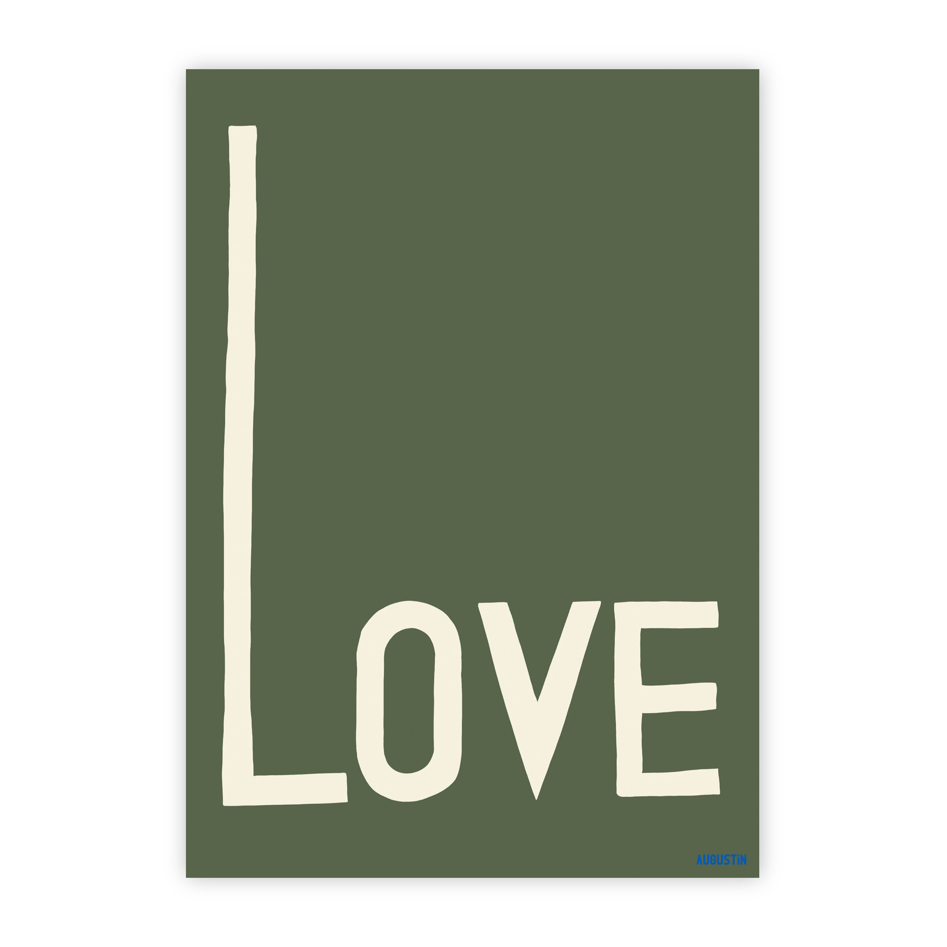 Green Love - postcard