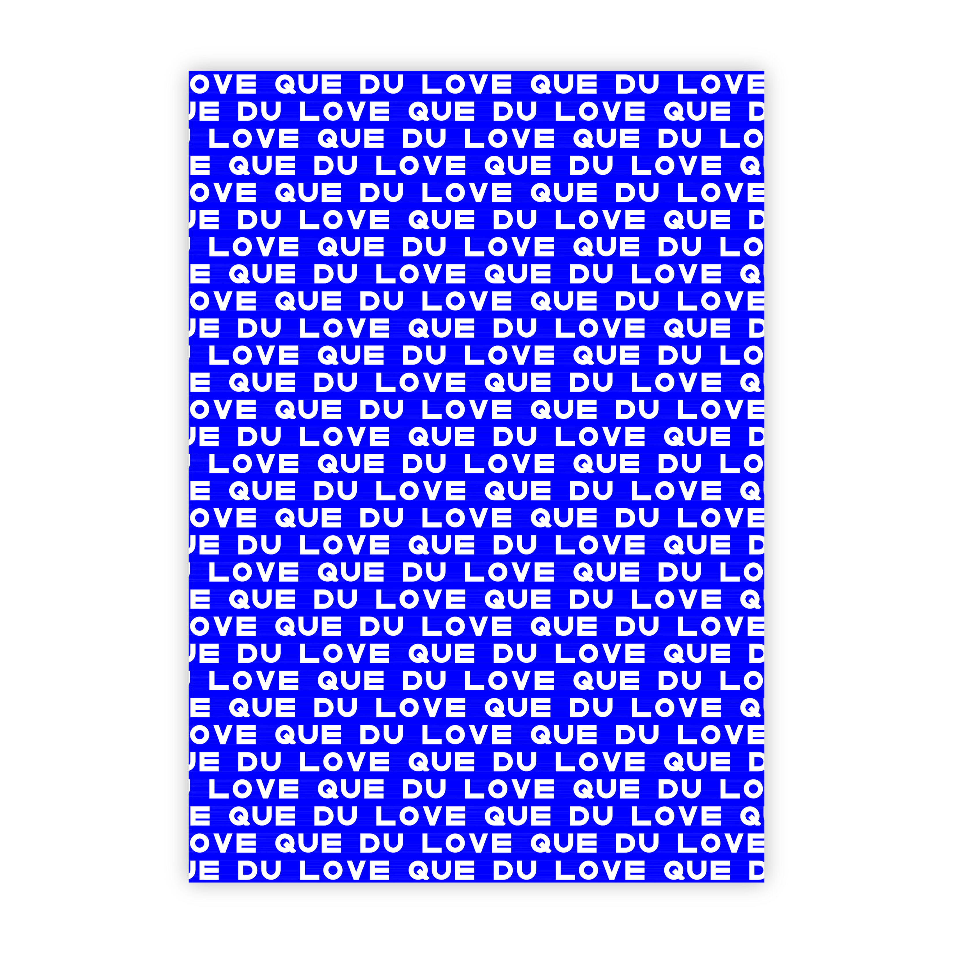 Pure blue love - postcard