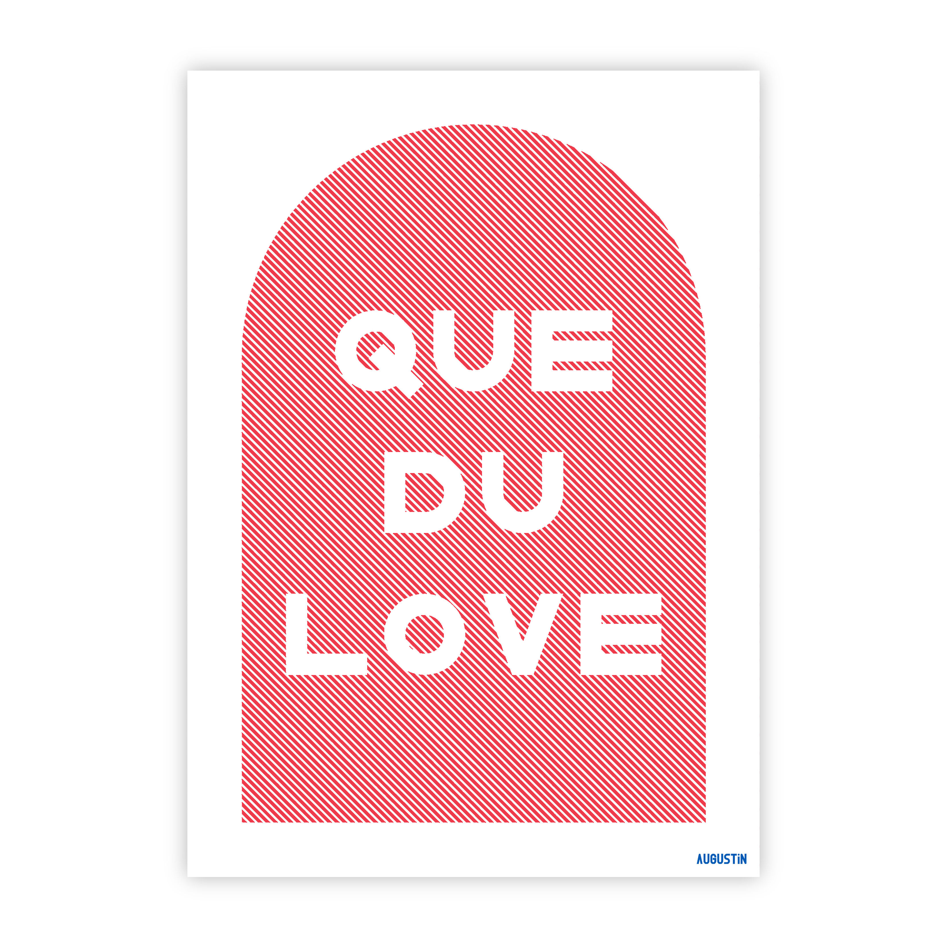 All red love - postcard