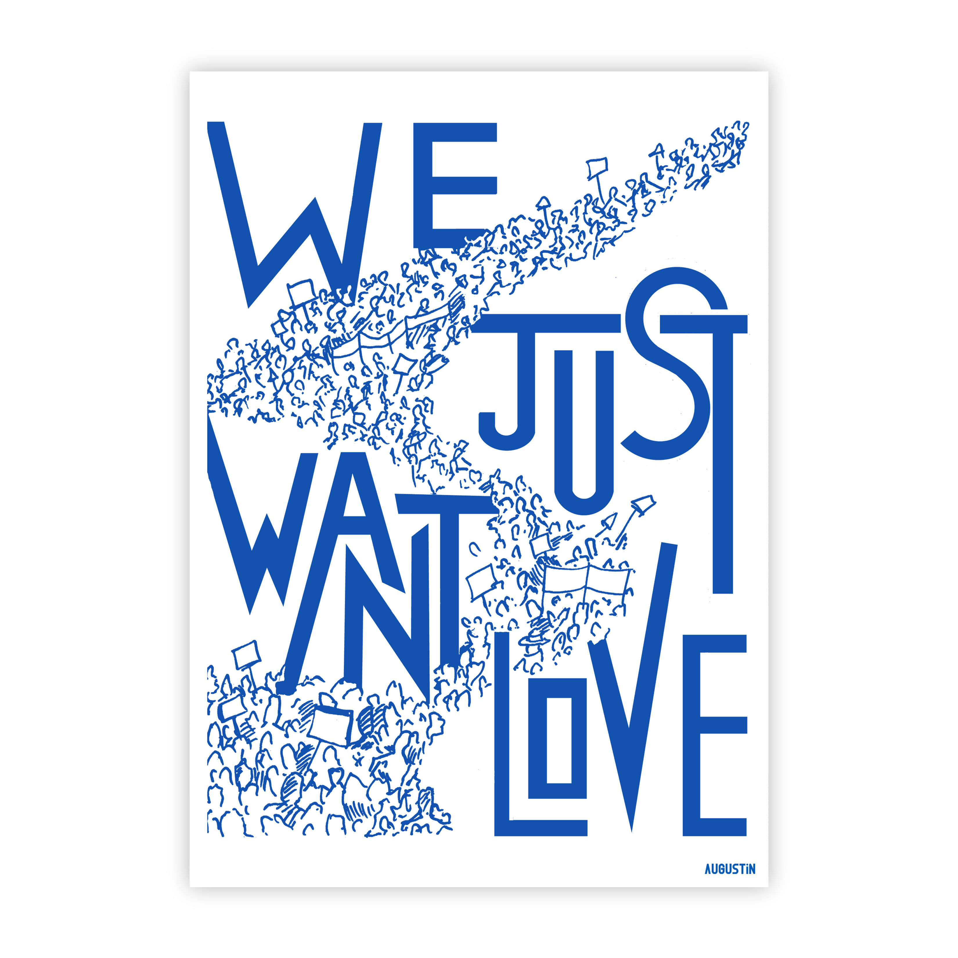 We just want love - postcard