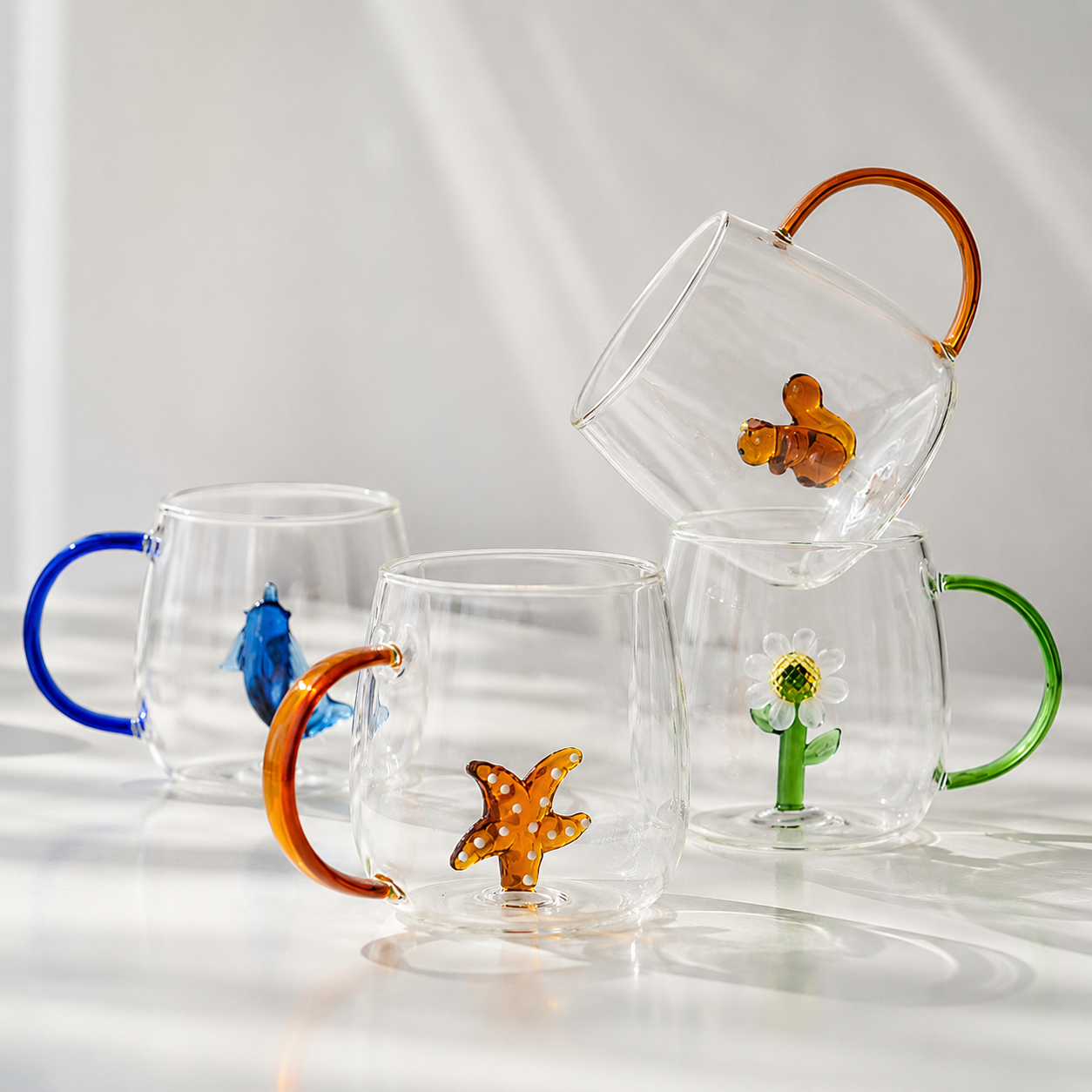 Animal Glass Mug | Cute 3D Novelty Coffee Cup