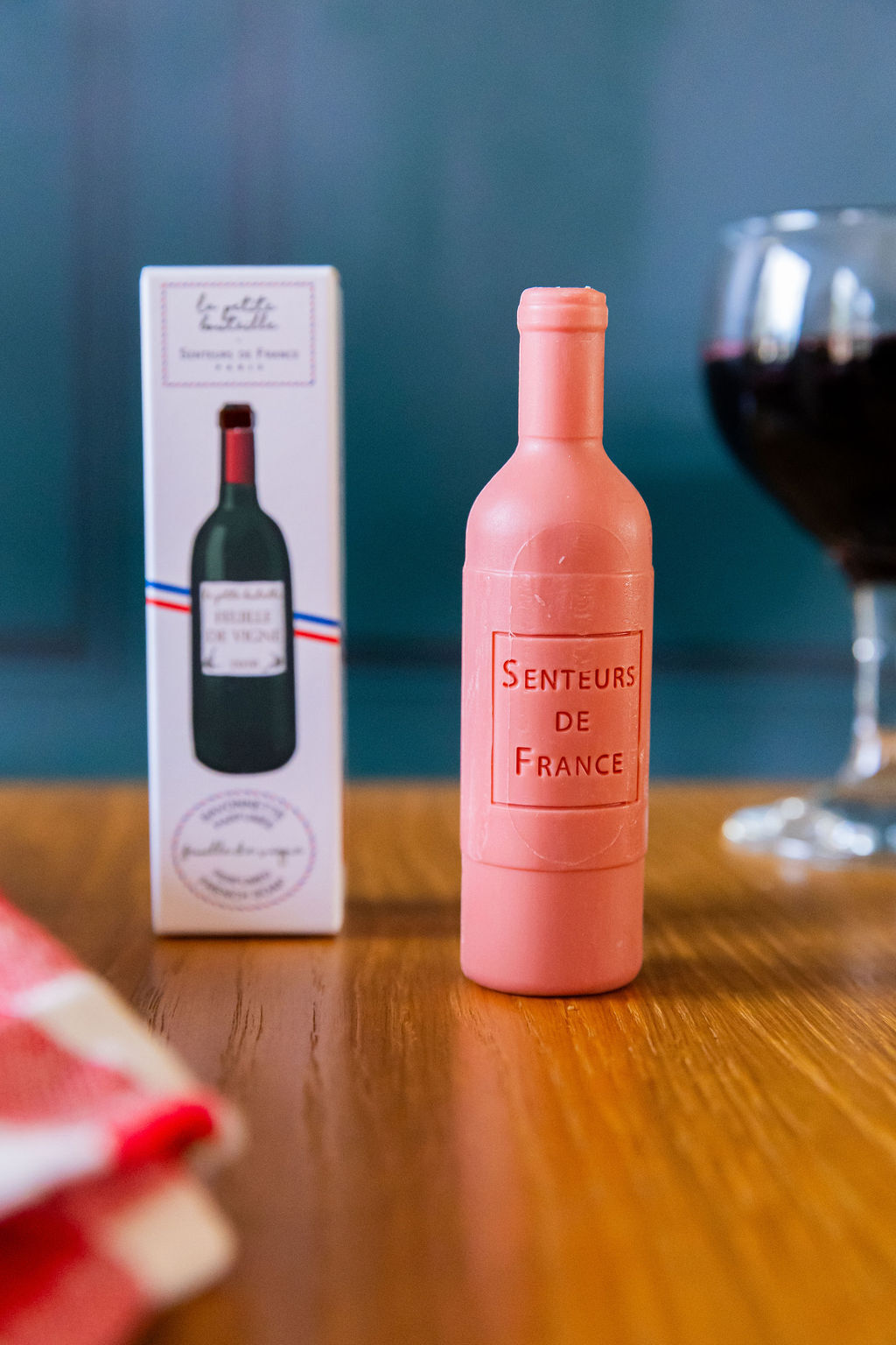 Wine bottle soap