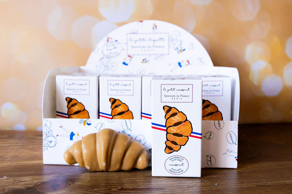 1 carton of "croissant" soap (36 units) + free display stand and 5% discount