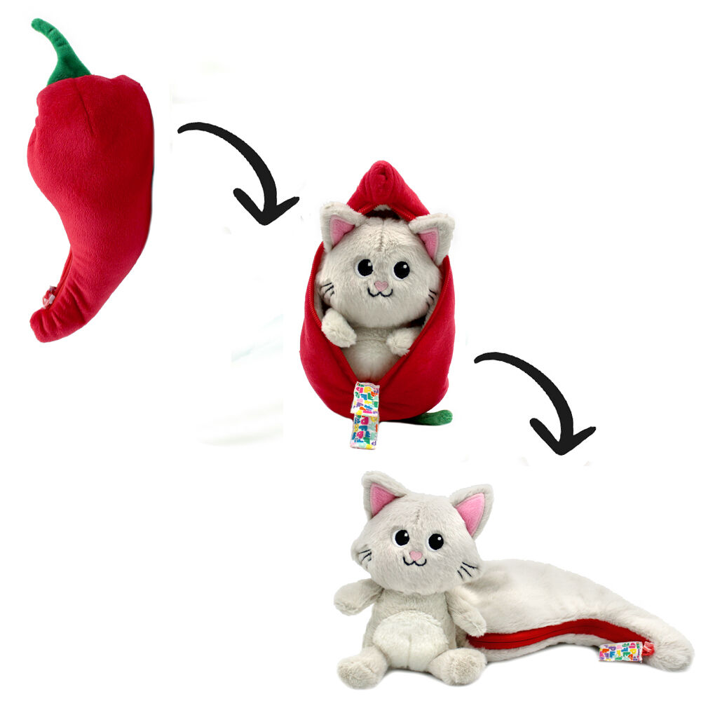 FLIPETZ BY LES DEGLINGOS - Spicet the Cat / Chili pepper soft toy