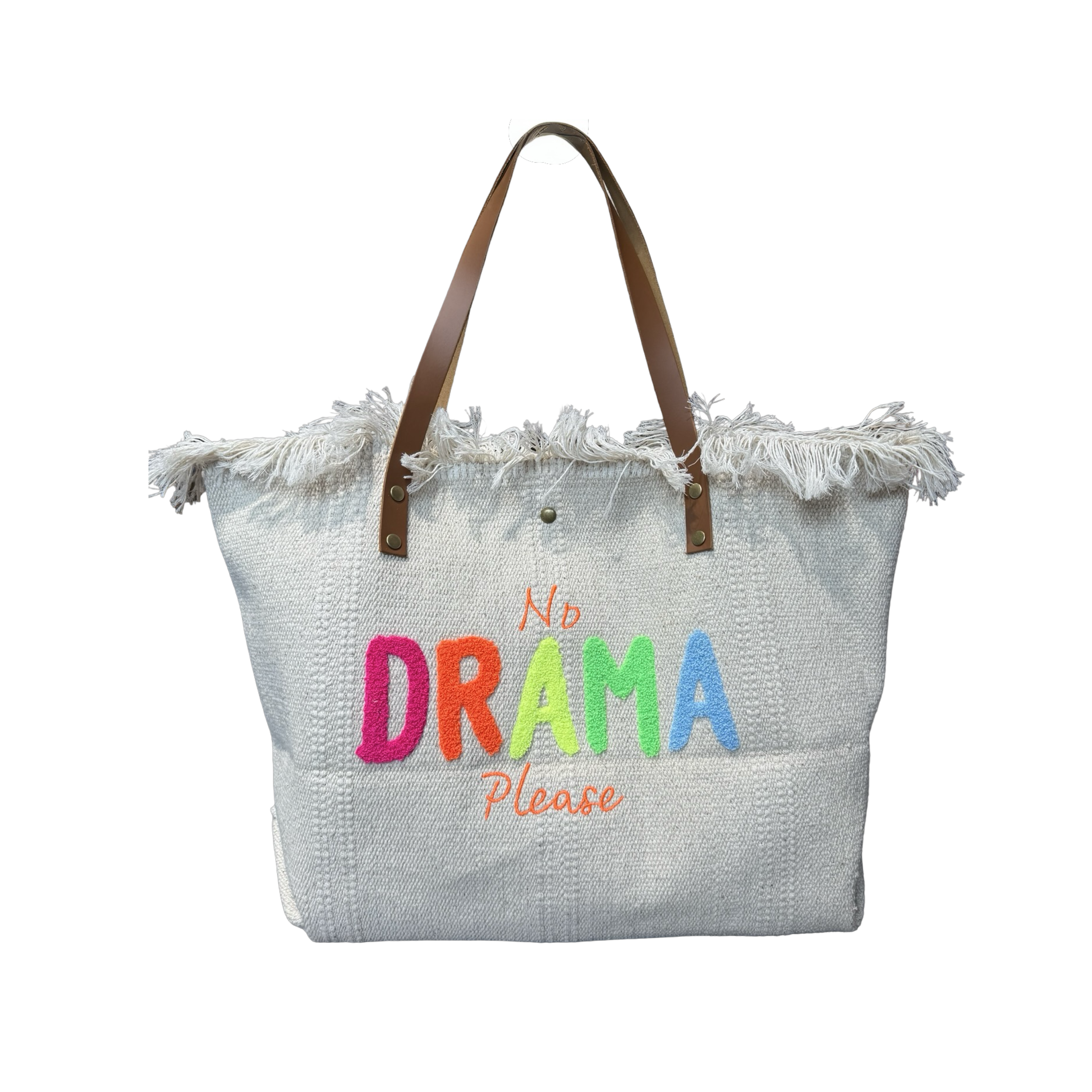 No Drama Bag with Leather Trim