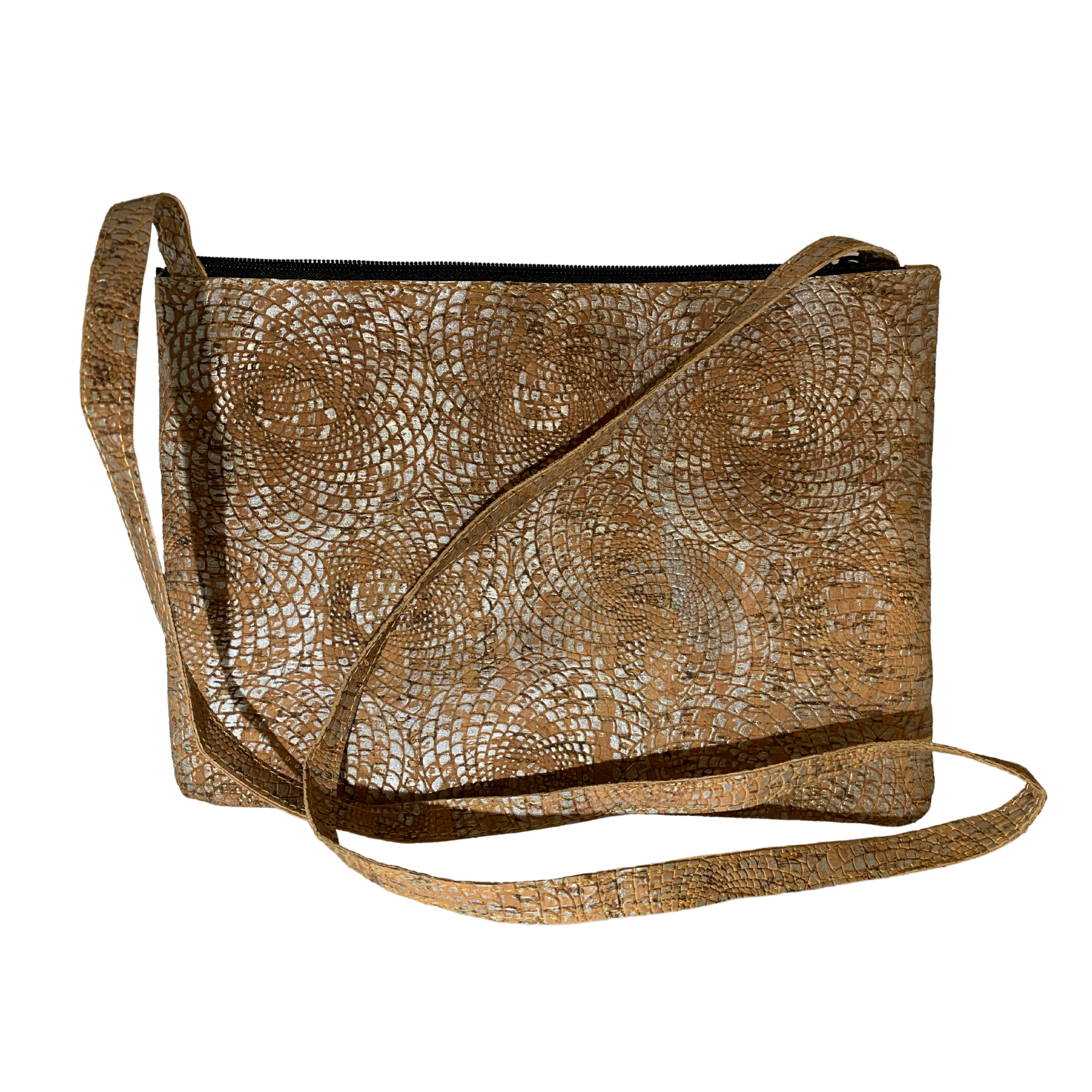 Green Goose Cork Shoulder Bag - Circles
