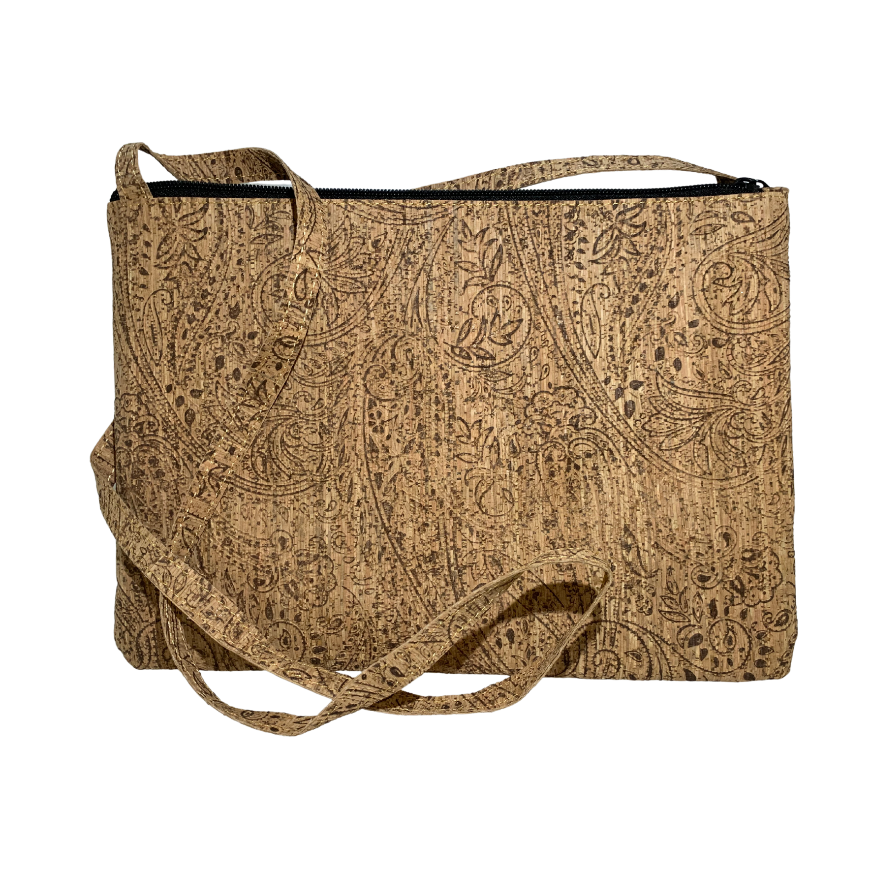 Green Goose Cork Shoulder Bag - Silver
