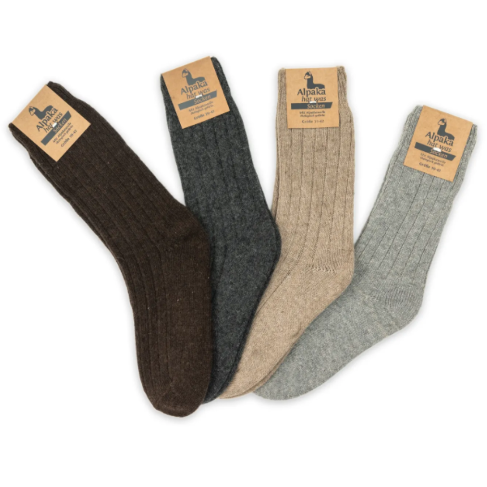 Green-Goose Alpaca Women's Socks - 4 Pairs - Relief - 95%