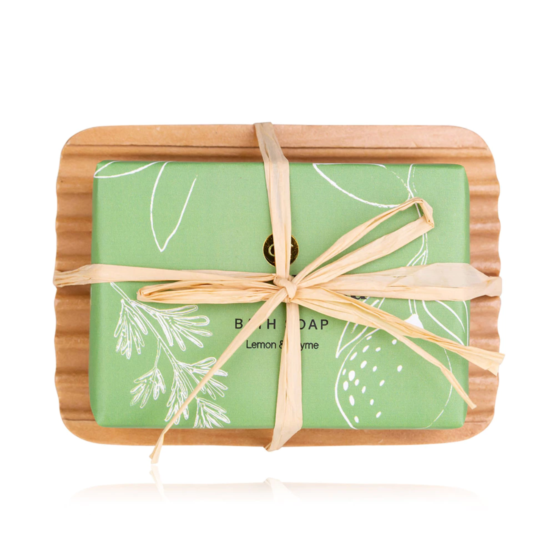 Green-Goose Soap with Soap Holder Gift Set - Lemon & Thyme