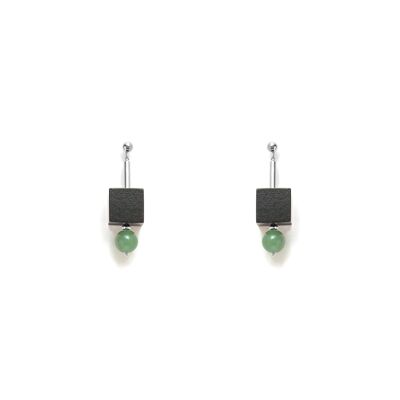 Miga - black aventurine silver