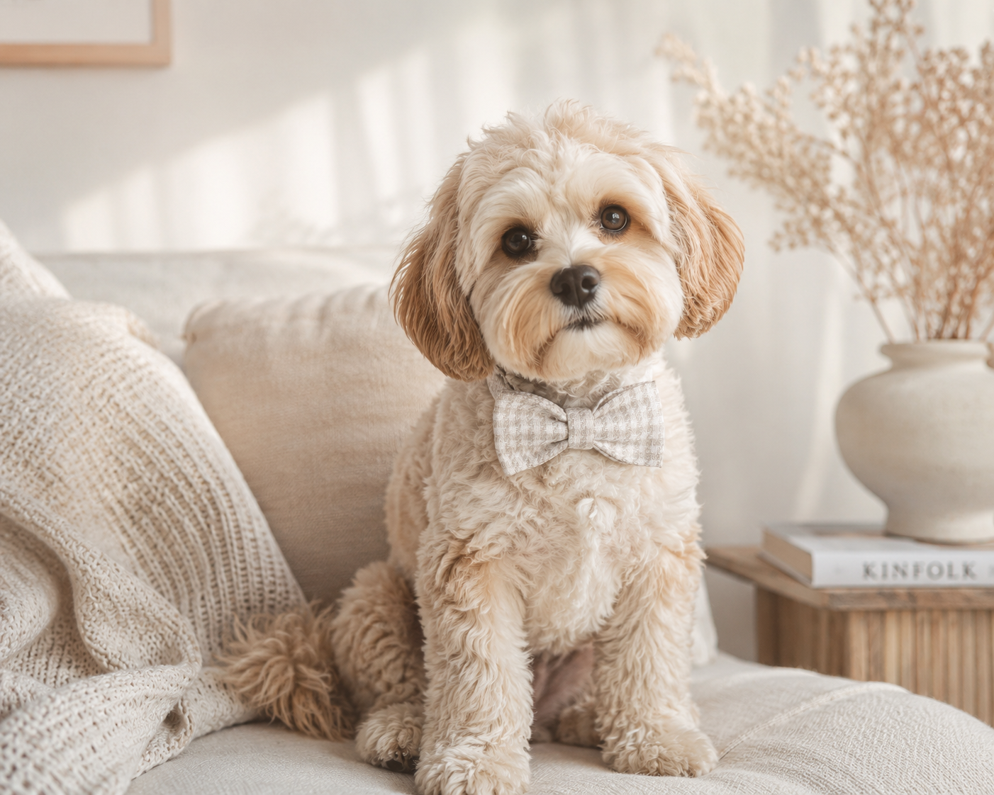Asky&Erd Sand Handgefertigtes Hunde-Fliegen-Set - S/M