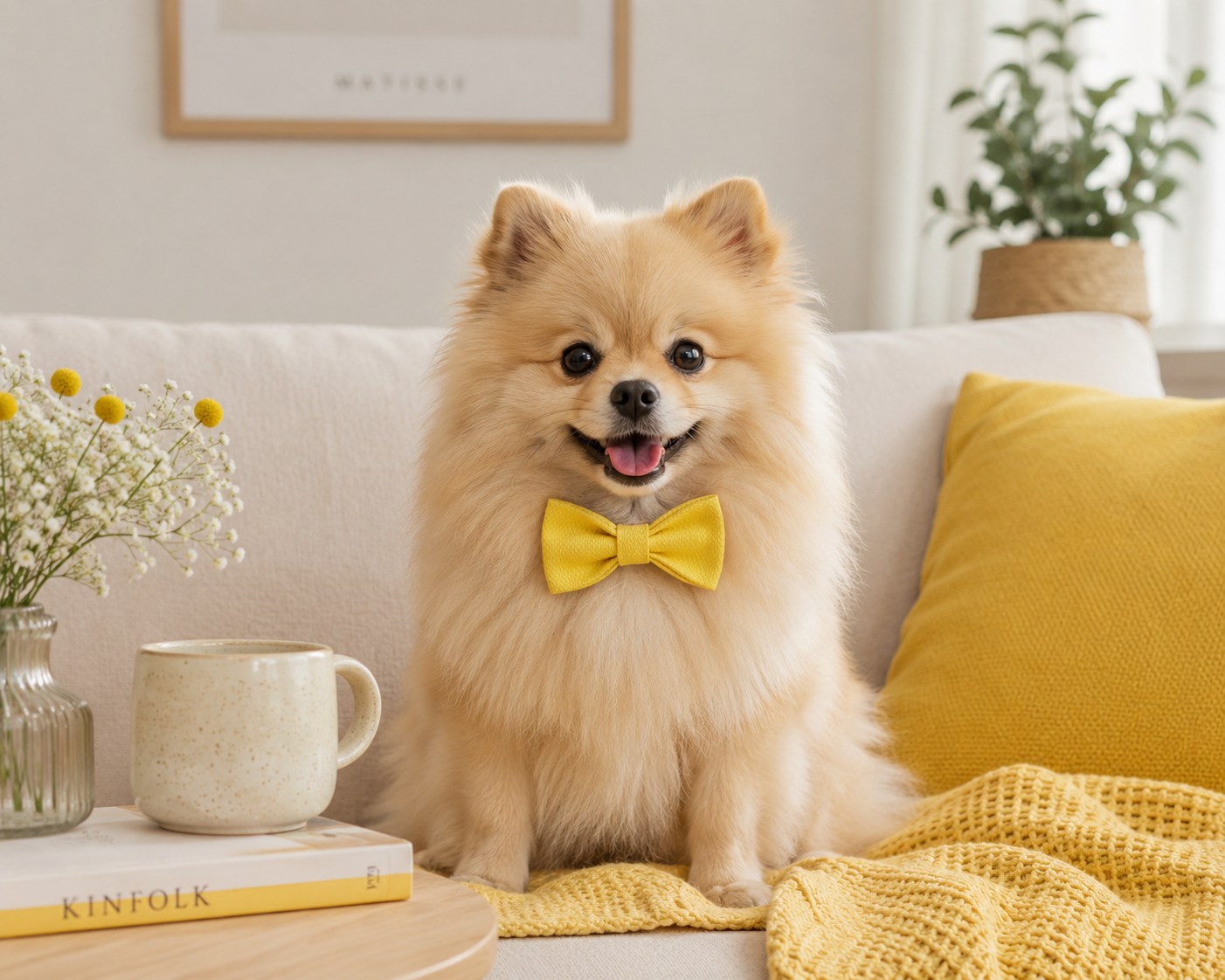 Asky&Erd BumbleBee Handgefertigtes Hunde-Fliegen-Set - S/M
