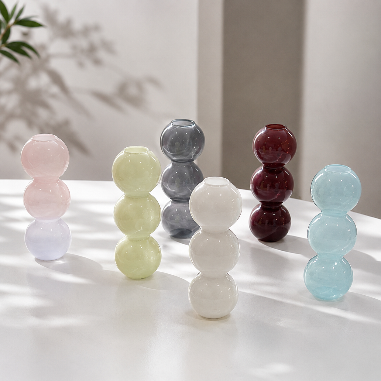 Nordic Bubble Glass Vase | Modern Mini Bud Vase