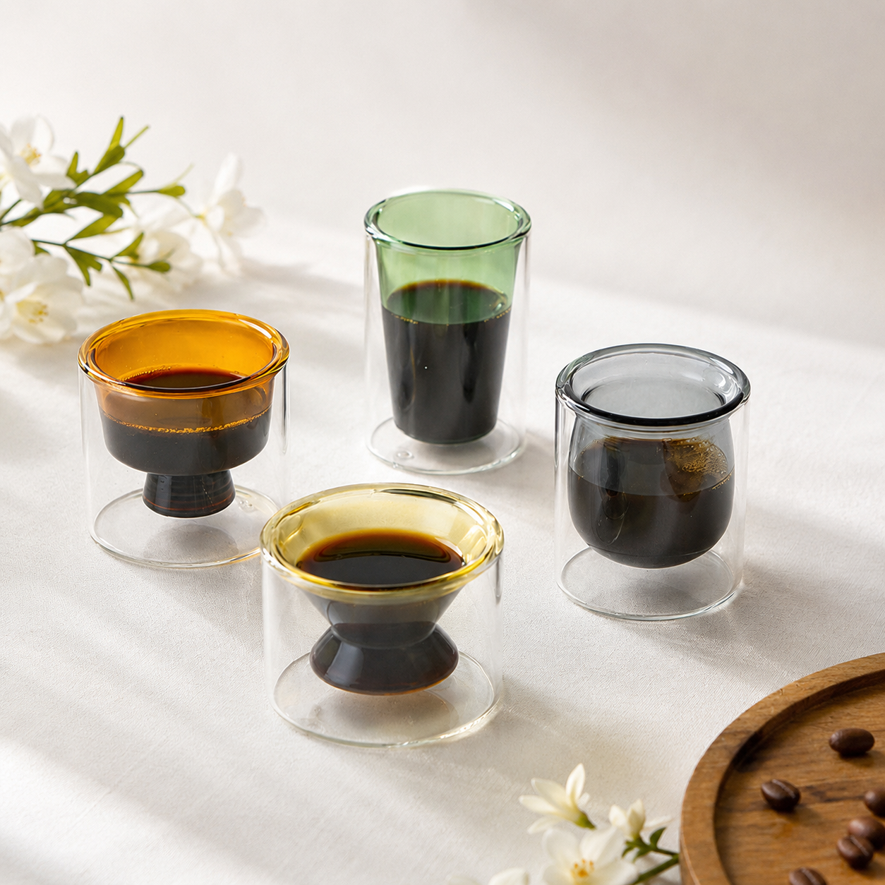 Double Wall Glass Coffee Cup | Insulated Espresso Mug