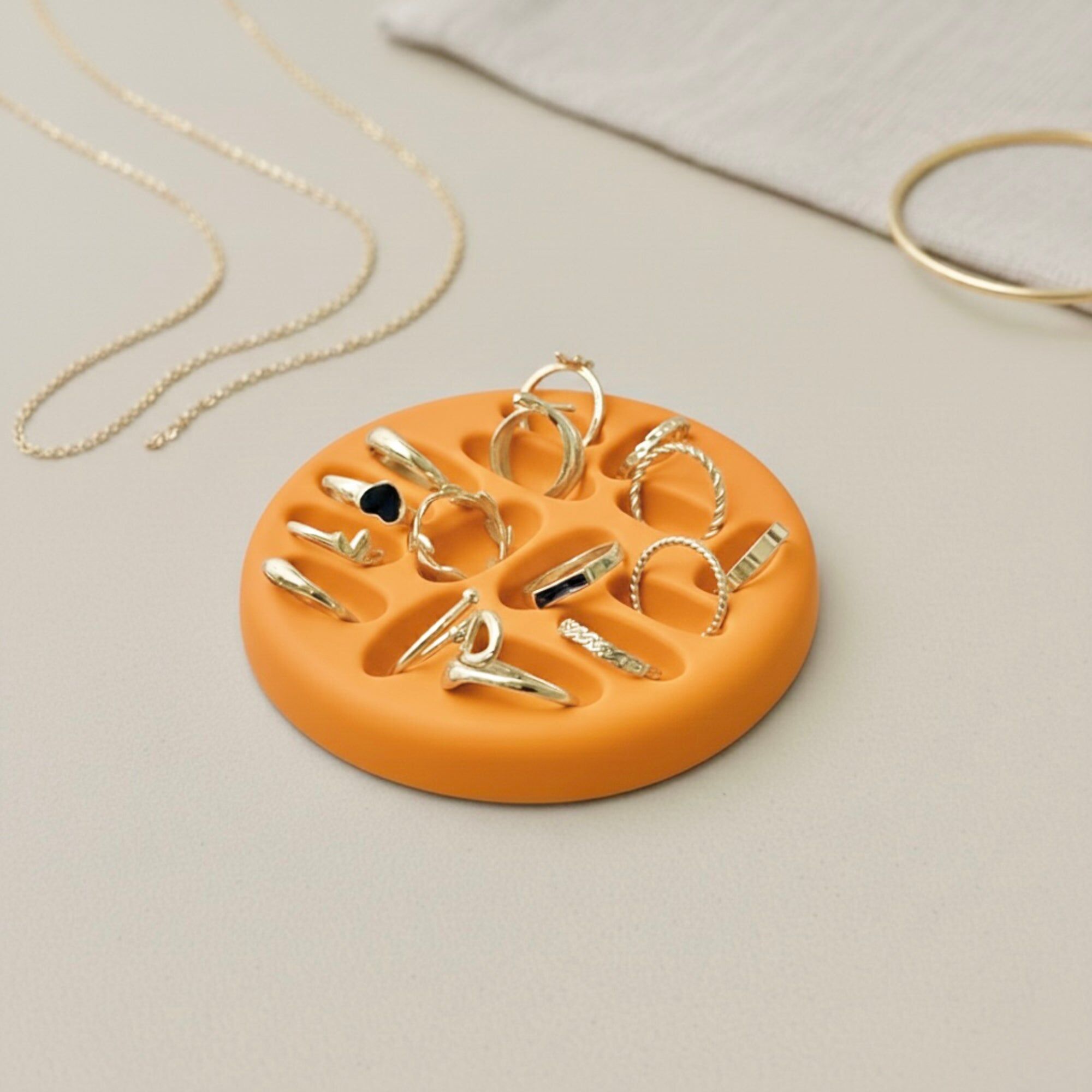 Orange Ring Display Tray - Multi Ring Organiser