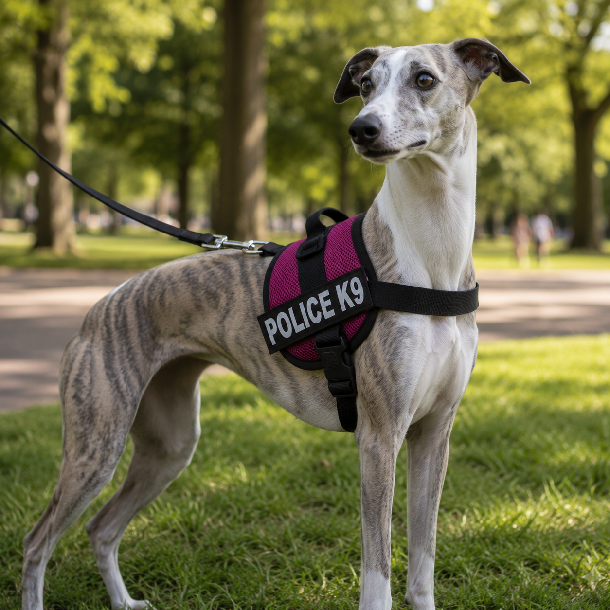 Reflektierendes K9-Sicherheitshundegeschirr in Pink – Größen S/M/L