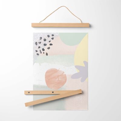 Abstract Apple Art Print + Bamboo Hanger